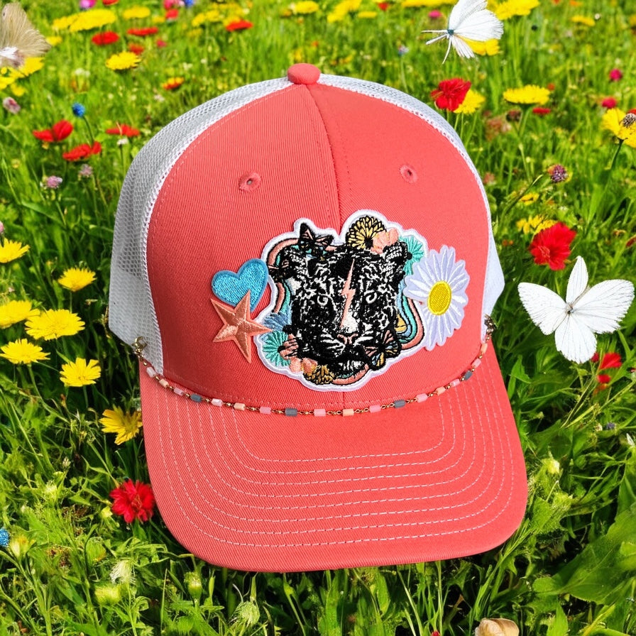Premade Leopard Trucker Hat