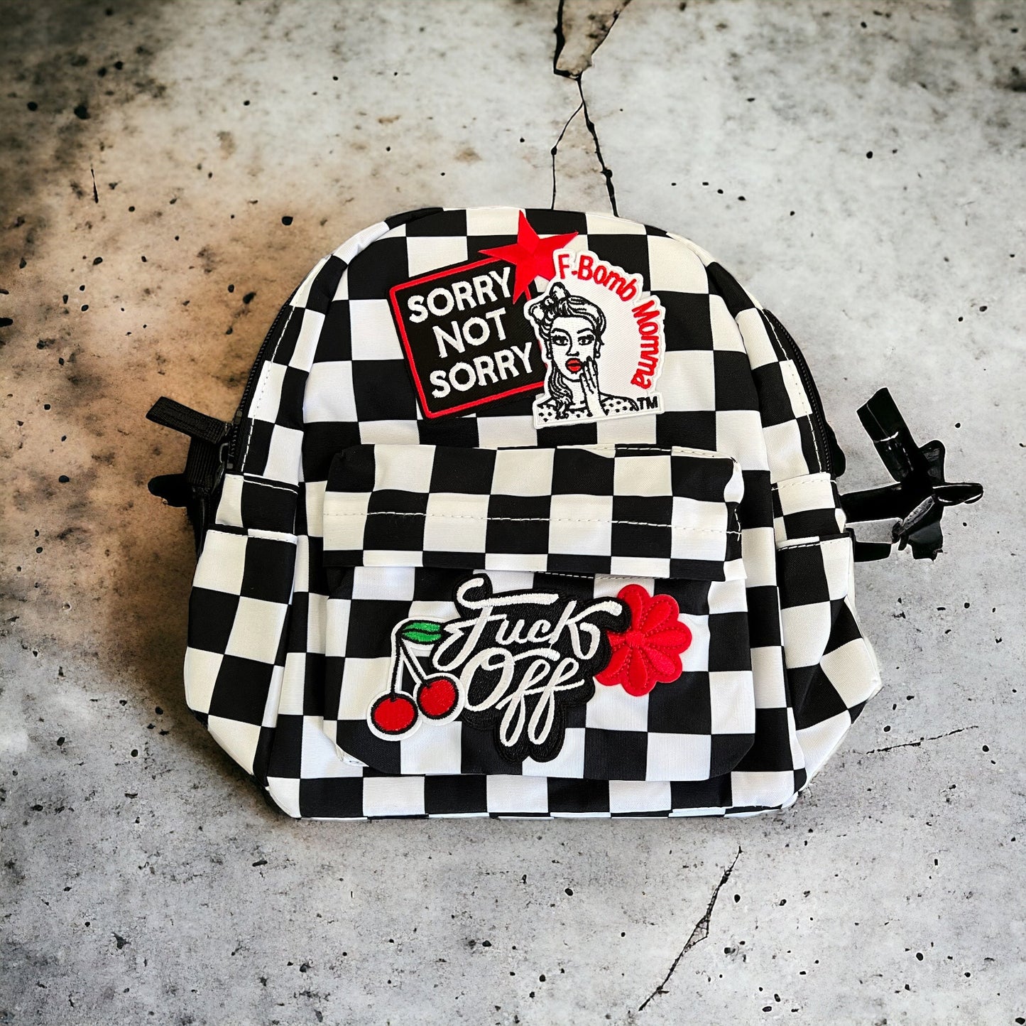 Premade Mini Check Backpack
