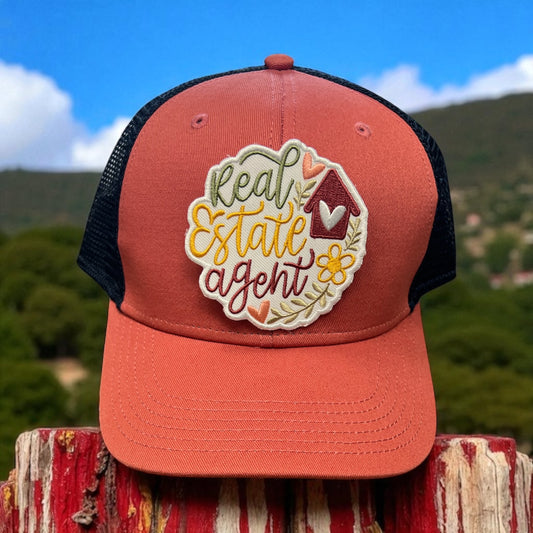 Salmon & Navy Trucker Hat – Real Estate Edition