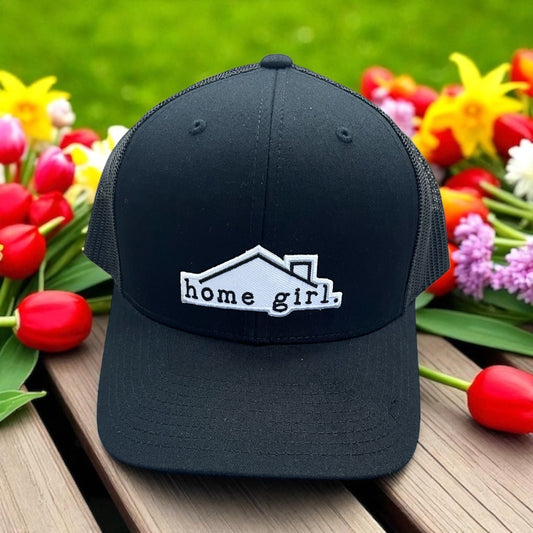 Black Trucker Hat – “Home Girl” Edition